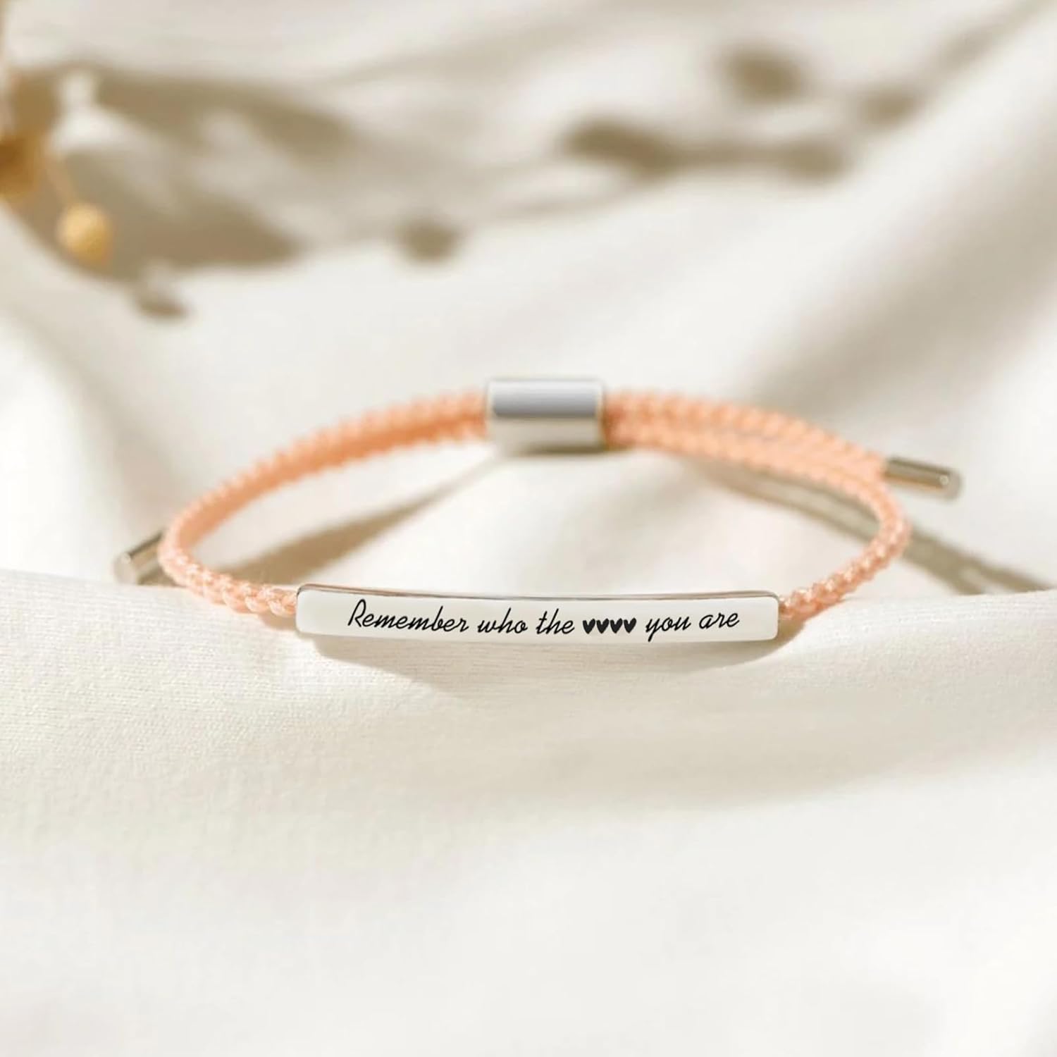 Dont Let The Hard Days Win Bracelet Remember Who the F You Are Bracelet Inspirational Gifts for Women Adjustable Braided Tube Bracelets for Women Trendy 2026 - Image 7