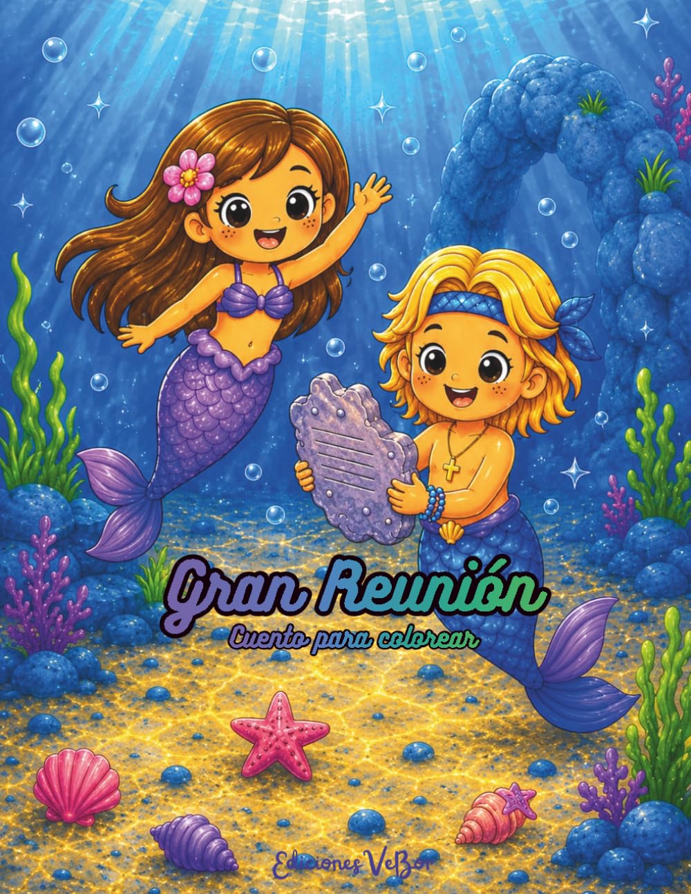 Gran Reunión: Cuento para colorear (Mi Libro de Sirenas y Amigos del Mar)