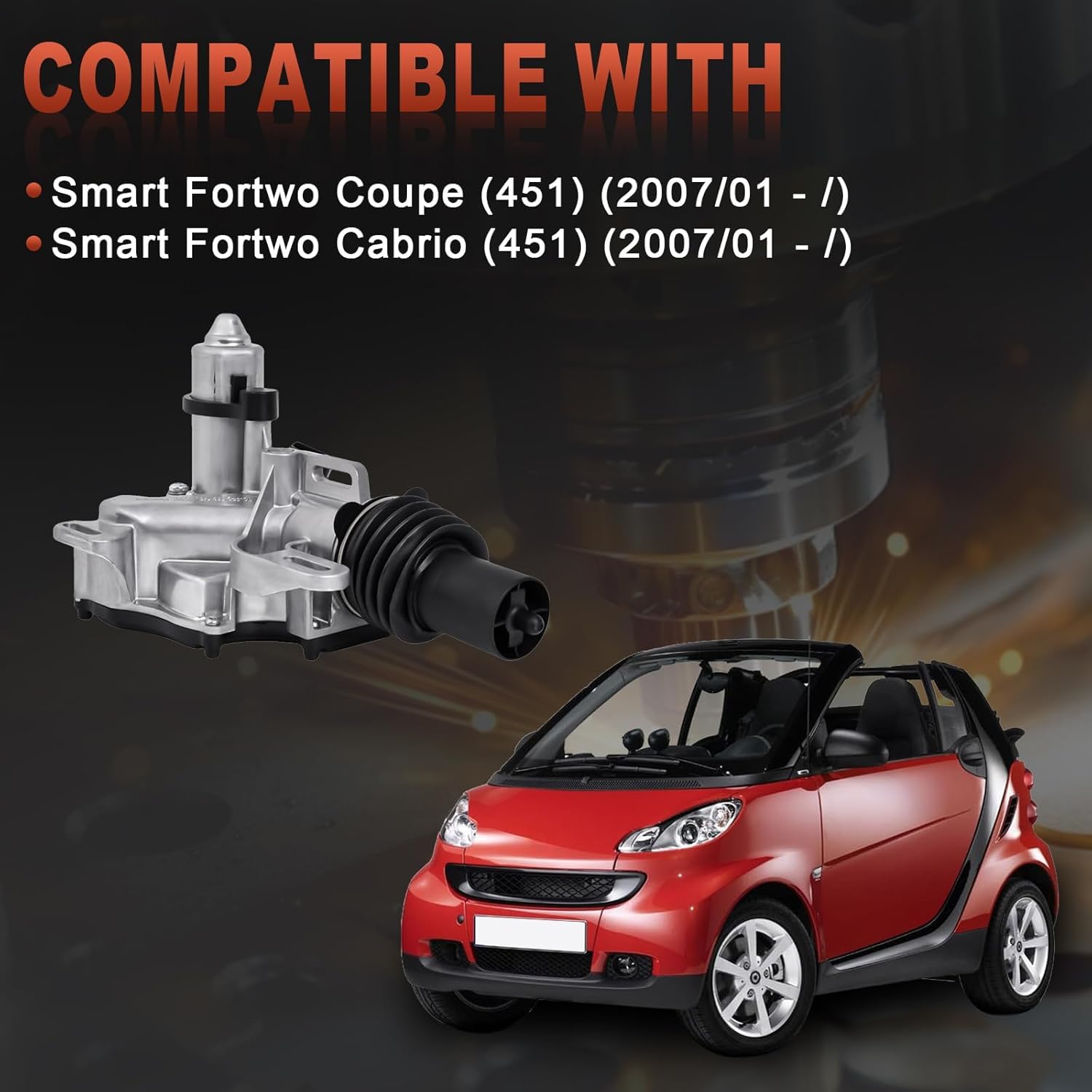 Attuatore cilindro secondario frizione adatto per Smart Fortwo II Coupe Cabrio 451 0.8 1.0, accessori auto codice 4512500062 3981000066
