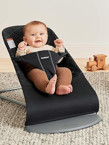 Miniatura 153 de BabyBjörn Bouncer Bliss Silla de rebote para bebé, Algodón, Azul Midnight