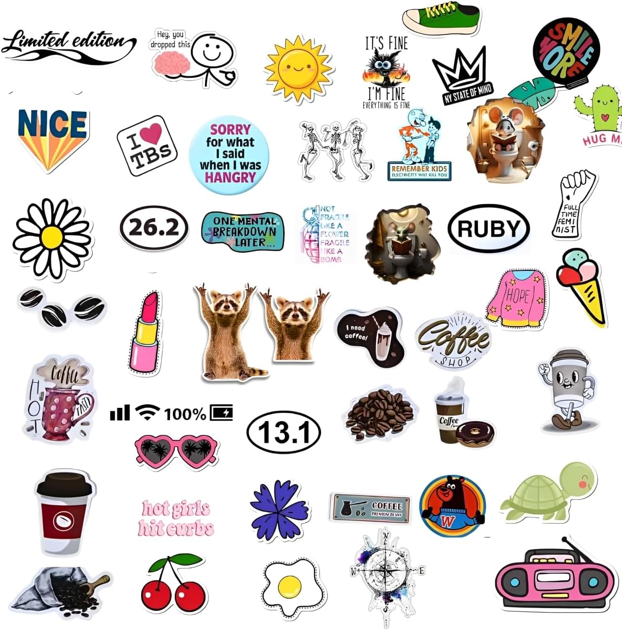 Alpacastore 200 PCS Stickers for Adults - Funny for Water Bottle, Laptop, Helmet, Cars, Tool Box, Cars - Blue Collar Stickers for Men, Waterproof 200 Styles (400 (Piece)) image 5