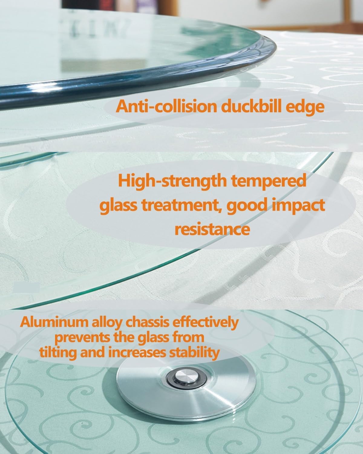 Dining Table Rotating Center Serving Tray,Rotating Tray for Dining Table,Table Top Lazy Susan Turntable,for Restaurants