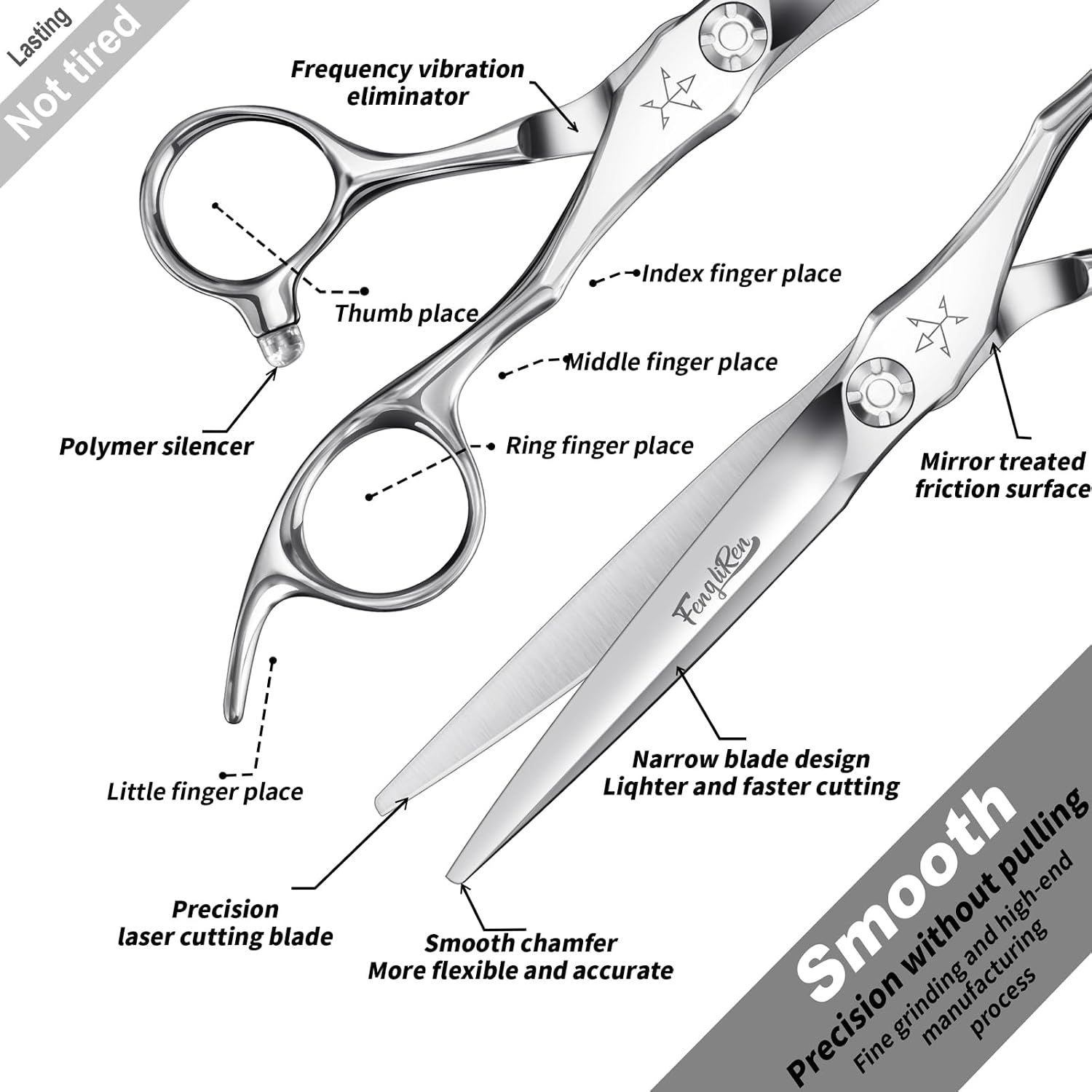 High-end Professional Extremely Very Sharp Barber Hair Cutting Scissors Hairdresser Shears For Hair 6 Inch Haircut Scissor Made Of Stainless Steel For Hairdressing Salon and Home Use
