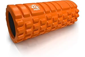 321 STRONG Foam Roller with Handle for Deep Tissue Massage and Myofascial Release