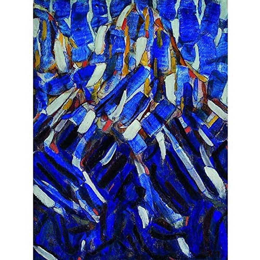 Rohlfs Abstraction Blue Mountain Painting Unframed Wall Art Print Poster Home Decor Premium