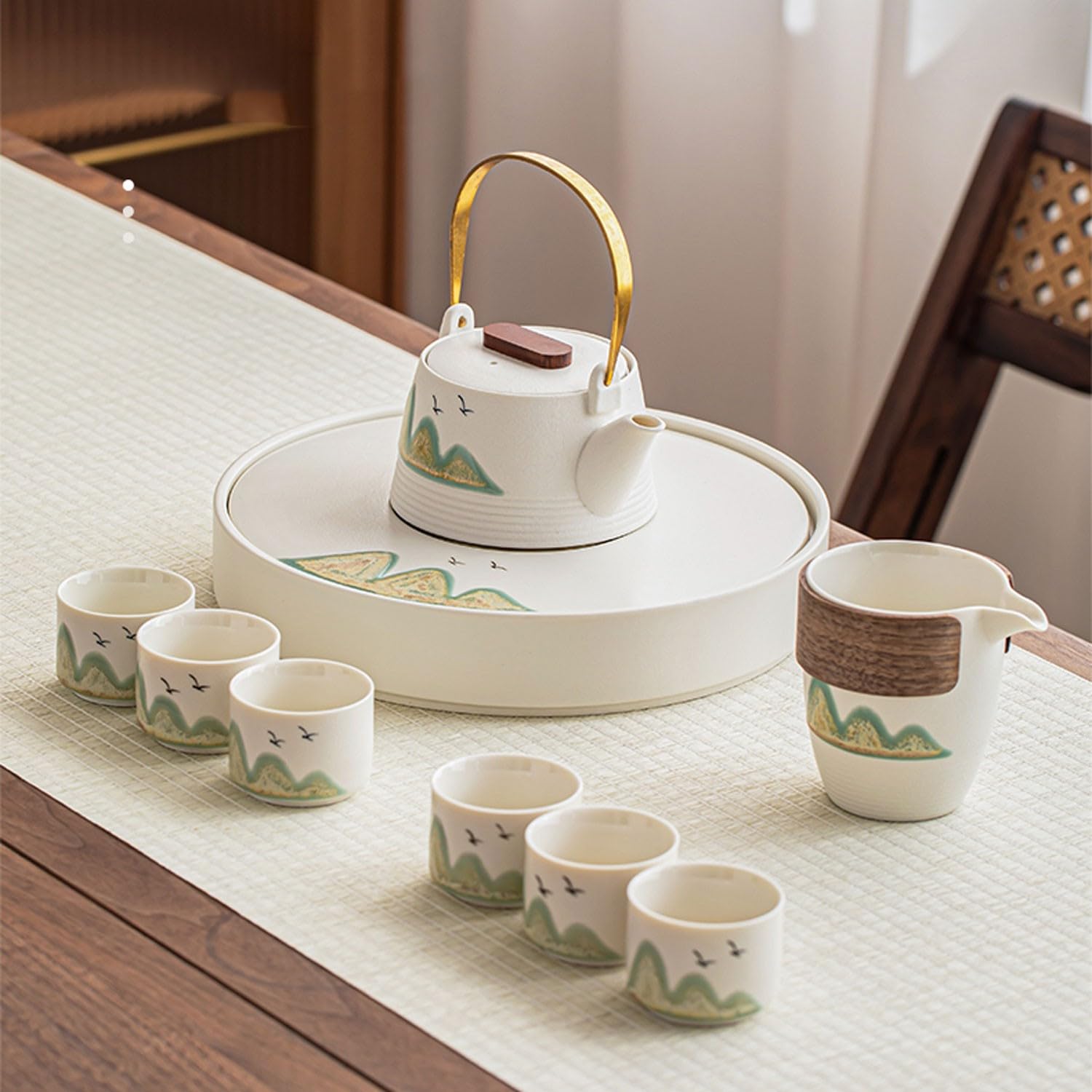 Tee-Set, Teetassen-Set, Tee-Set, Keramik-Kung-Fu-Tee-Set, Haushalts-Teekanne und Tasse, Geschenkbox Beauty Comes