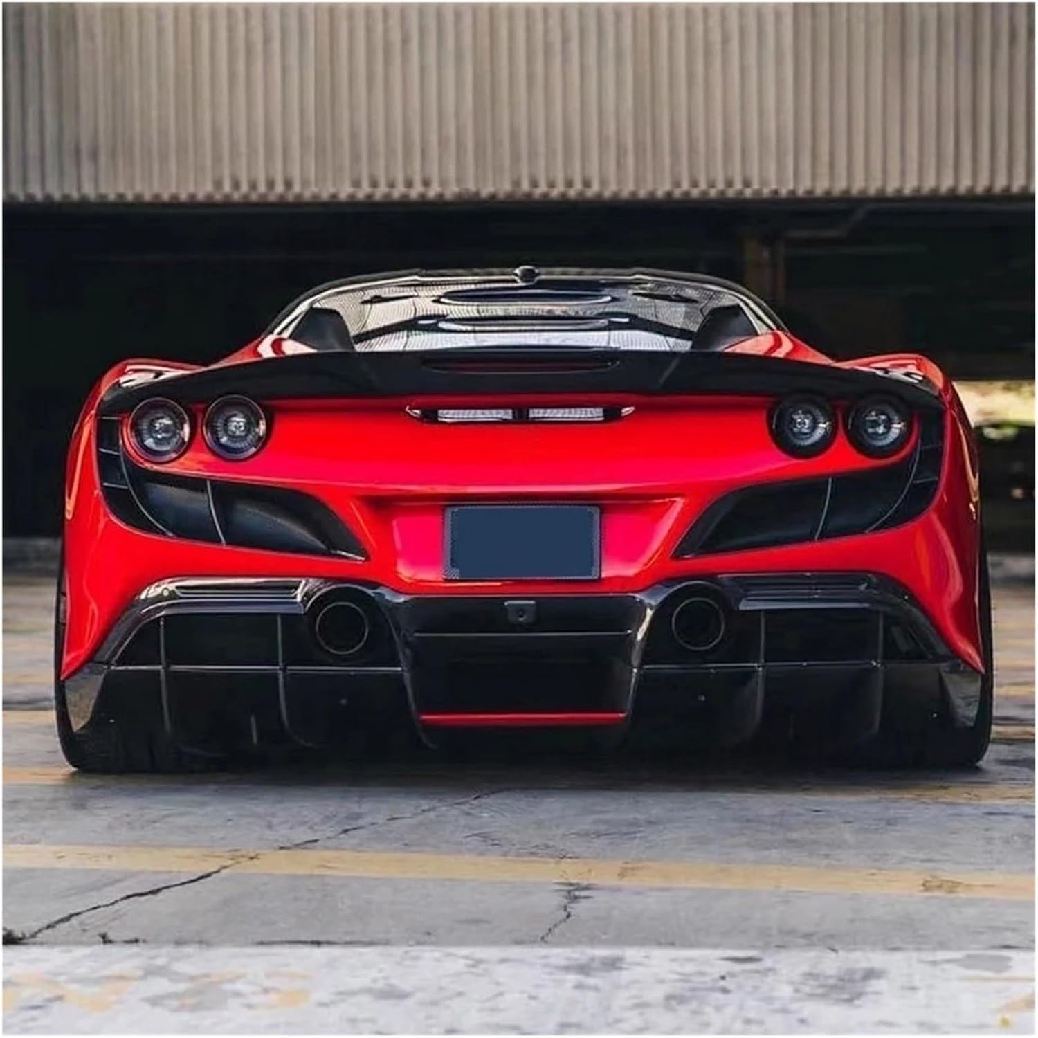 Rear Trunk Wing Spoiler Lip Compatible for Ferrari F8 2019-2020 Spoiler Lip Styling Kit Carbon Fiber(Carbon Fiber)