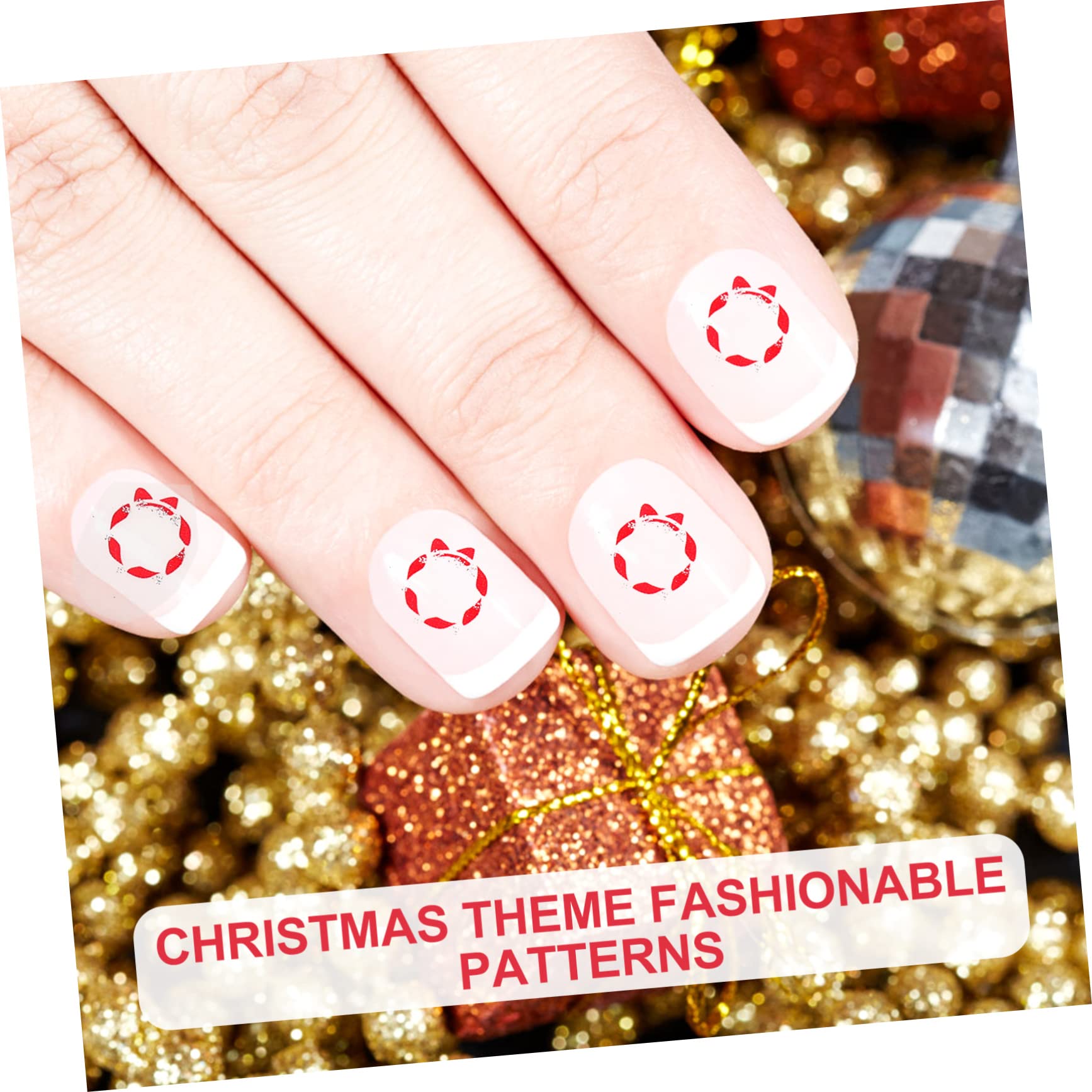 Healvian 5 Set Adesivi Unghie Natalizi Nail Wraps Artificiale Per Donne Design Per Facile Applicare E Personalizzare Per Domestico E 5 Fogli*5