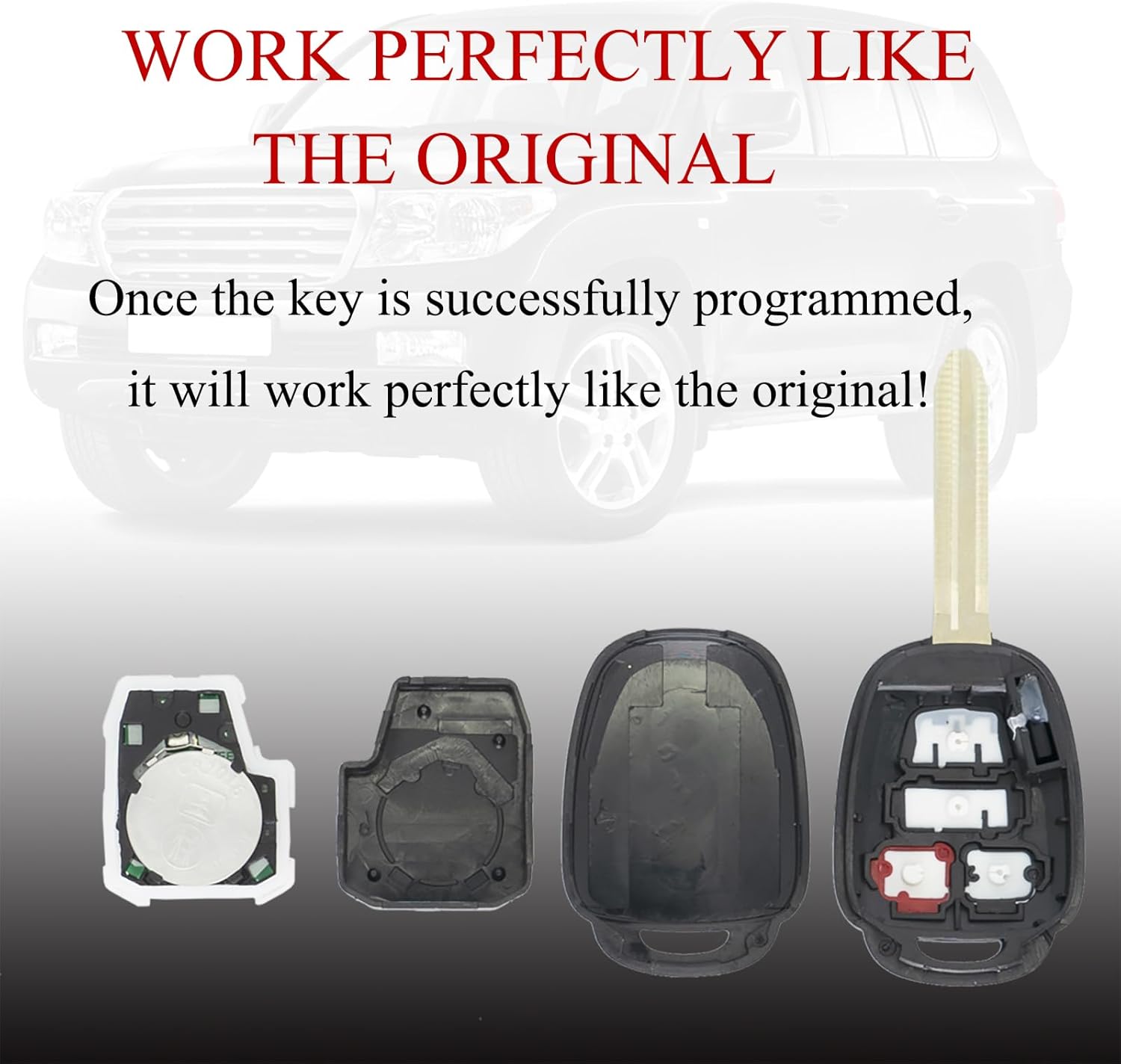 MechanMagic Key Fob Remote Replacement Fits for Toyota Corolla 2014 2015 2016 2017 2018 2019/Camry 2014-2017/Tacoma 2016-2018 HYQ12BDM Keyless Entry Remote Control HYQ12BEL 89070-02880 H Chip