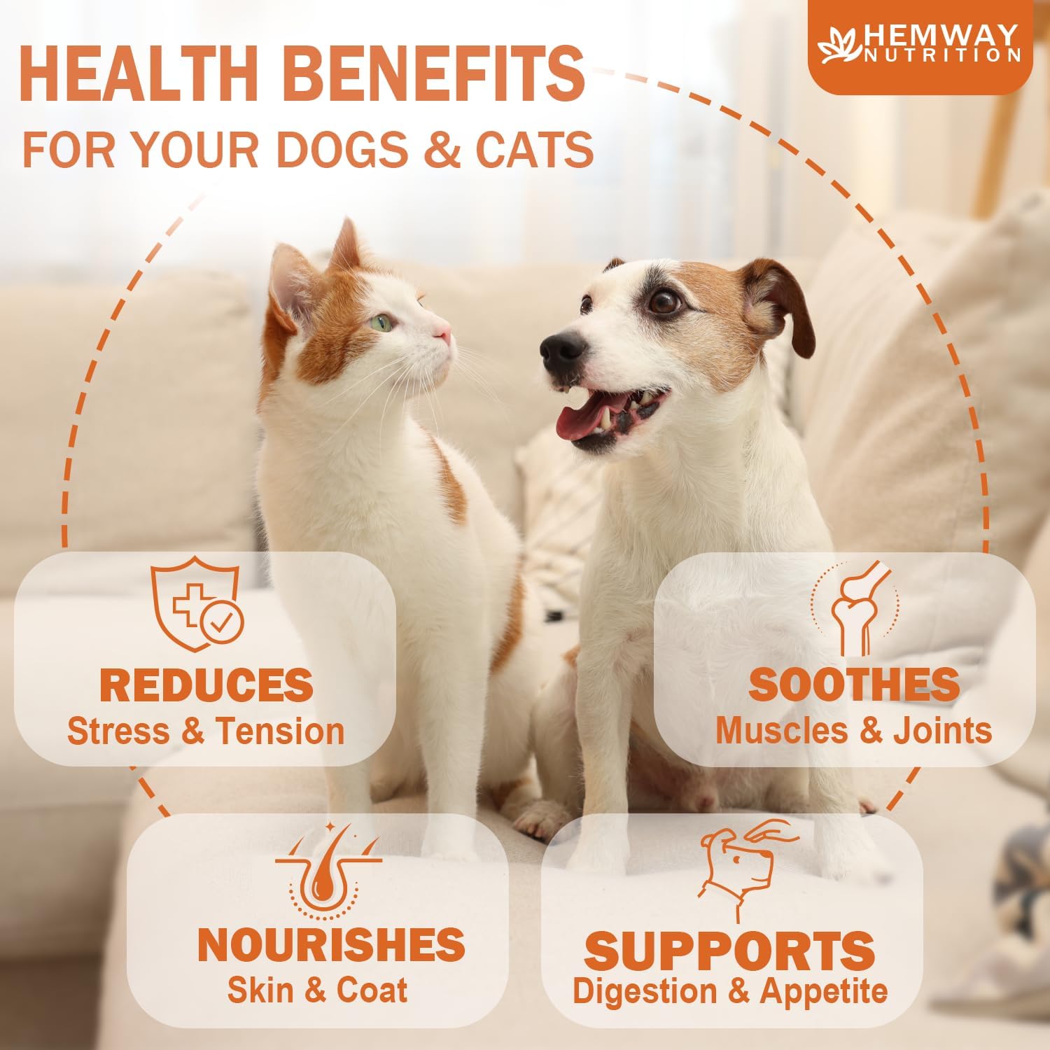 (4-Pack) Organic Hеmp Oil for Dogs and Cats - Hip and Joint Support - Skin and Coat Health - Pet Calming Drop - Omega 3-6-9 and Vitamins - Vet Approved image 2