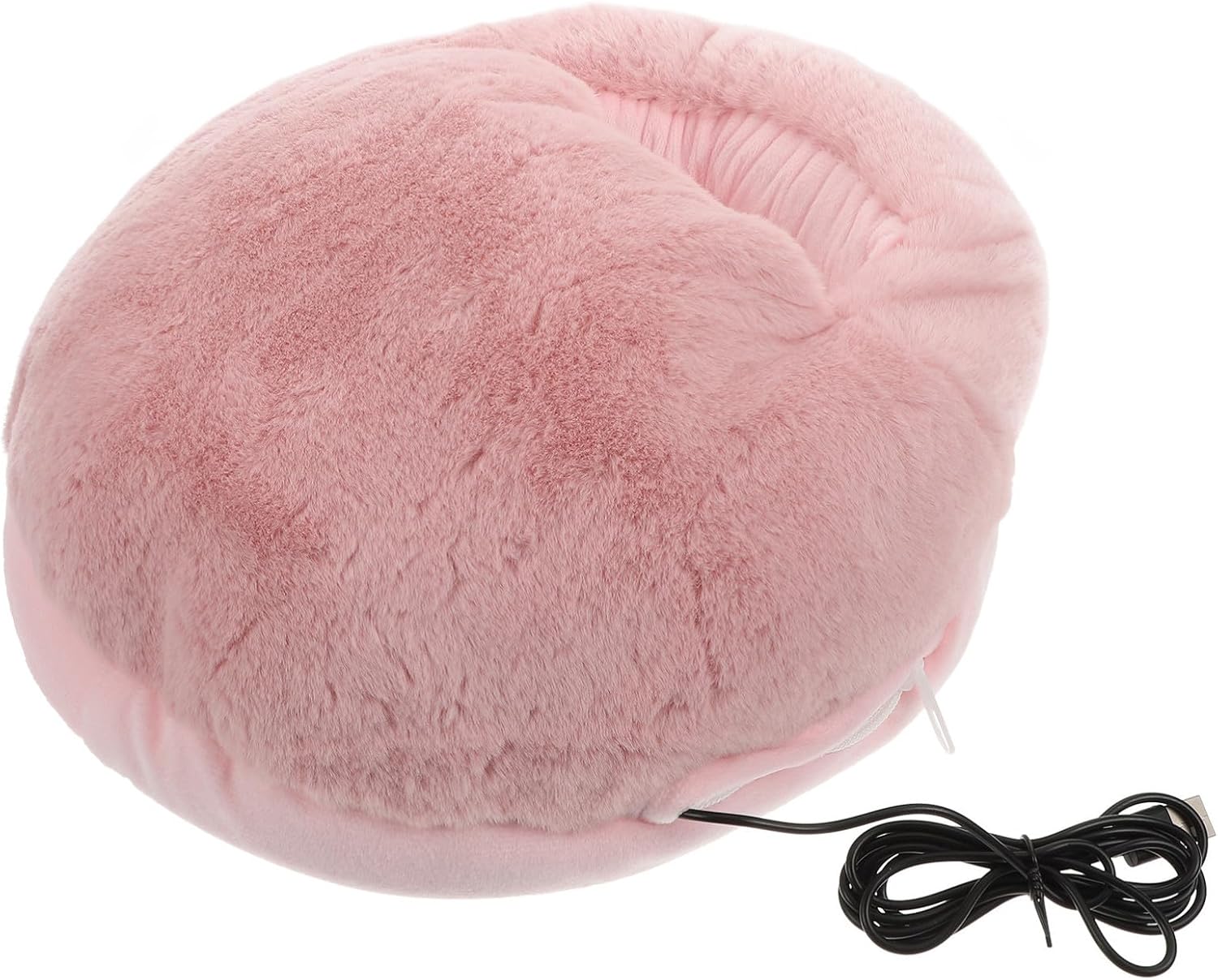 USB Electric Foot Warmer for Winter Home and Dorm Use, Pink Eva and Plush Material, Heat Preservation and Constant Temperature, Soft and Comfortable Thermal Warming Shoes for Cold