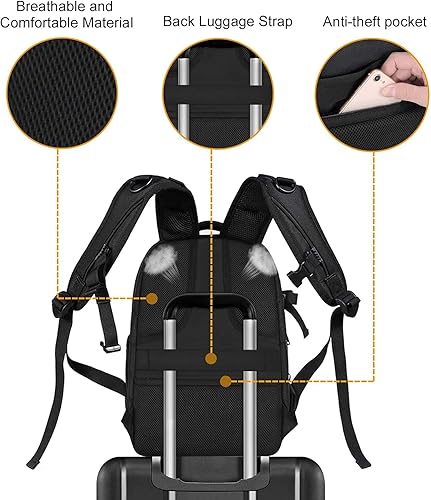 Miniatura 6 de MOSISO Mochila rígida impermeable para cámara y bolsa para cámara táctica, DSLRSLRSLRBolsa para cámara fotográfica sin espejo con soporte para