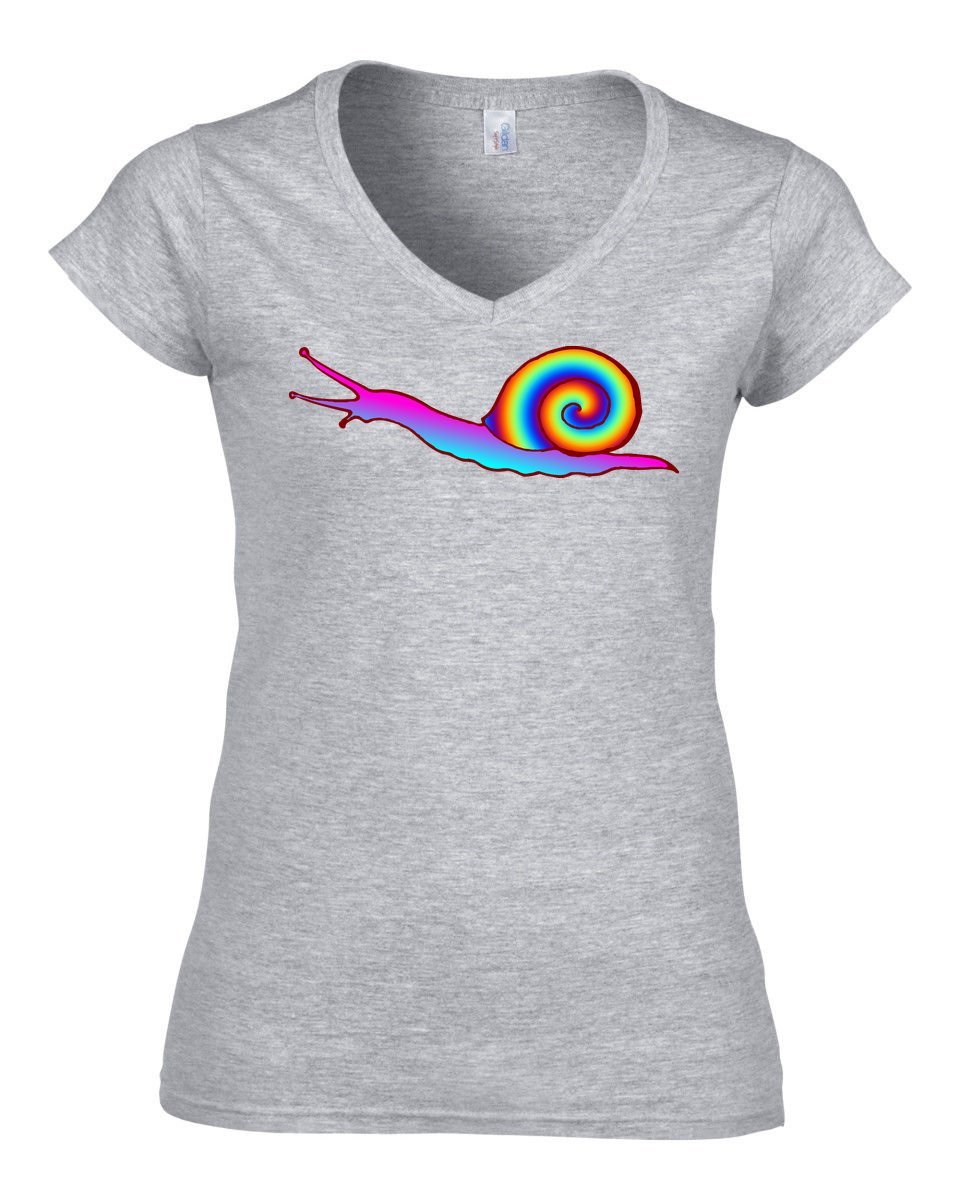 Nothingtowear Colorful halucination Snail Women's V-Neck T-Shirt