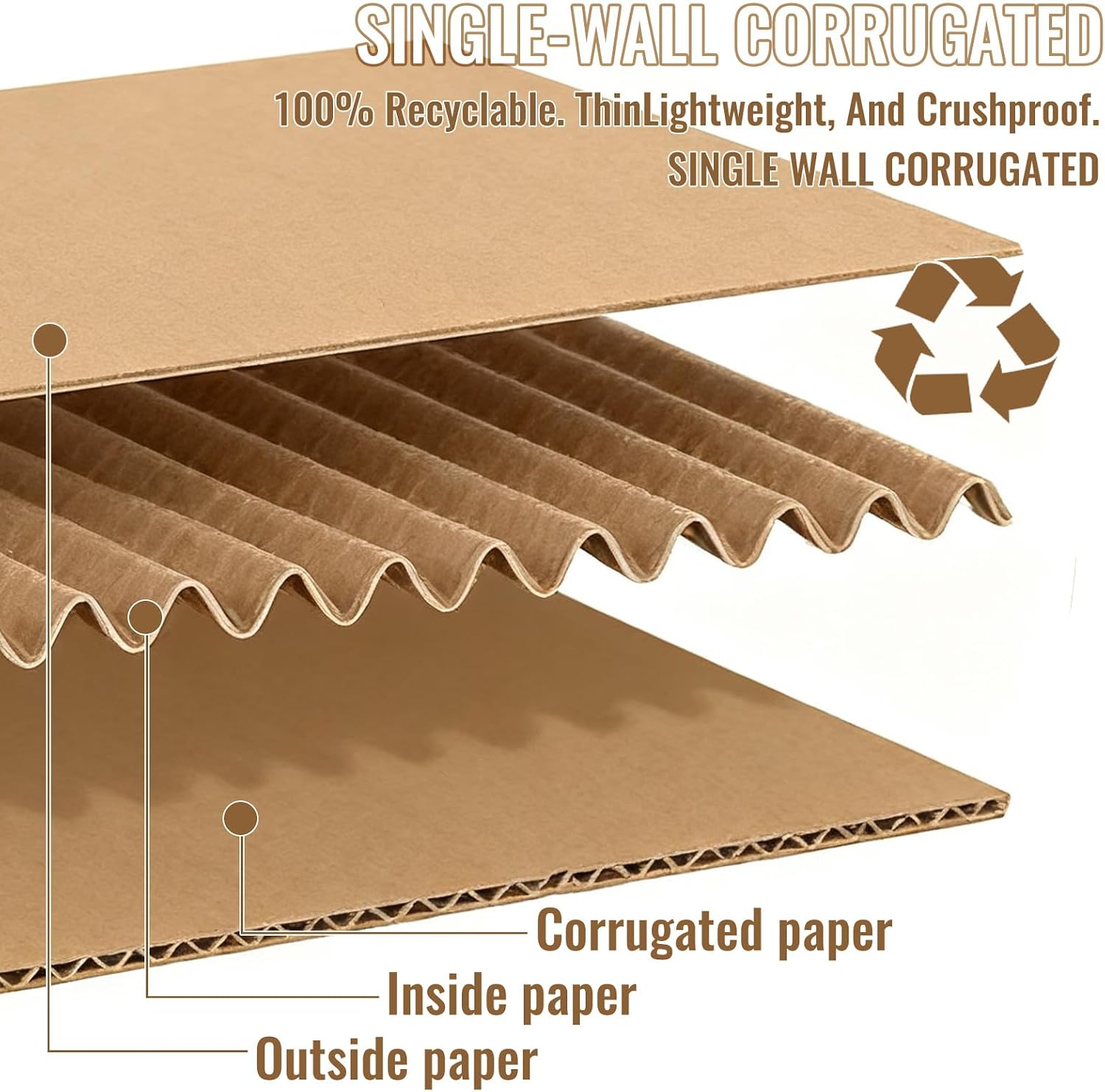 25-pack Shipping Boxes 18"L x 12"W x 3"H Small Heavy Duty Corrugated Cardboard Boxes for Packing Moving Storage Mailer Small Business 50 Lbs Weight Capacity Reusable Shipping Carton