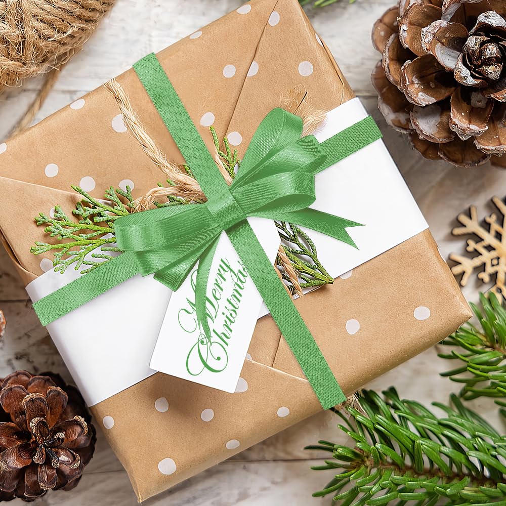Nastro Di Raso Verde Salvia Morandi 10mm X 22 Metri - Perfetto Per Confezioni Regalo, Bouquet, Matrimoni E Fai Da Te