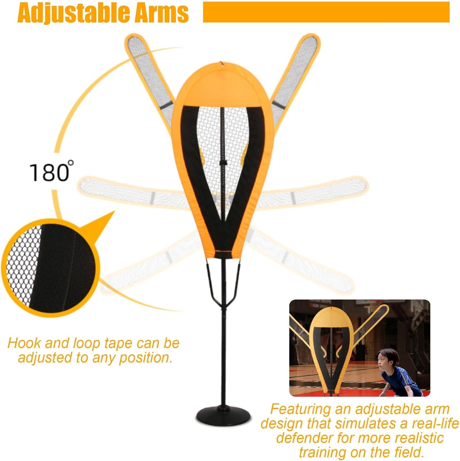 Lightweight Basketball Training Mannequin with Movable Arm - Ideal Shot Trainer for Skill Development, Drills, and Practice Sessions