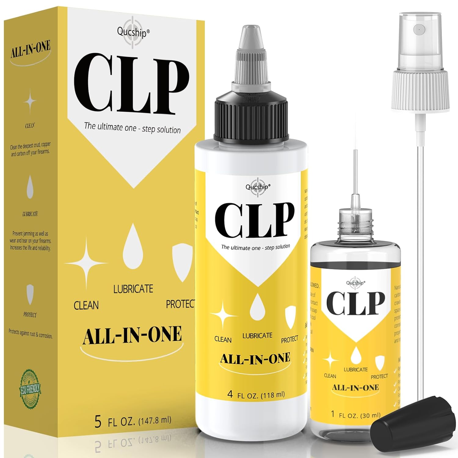16 oz Premium Gun Lubricant, Multi-Purpose Gun Cleaning Kit Protector, Clp Gun Cleaner and Lubricant, Gun Cleaning kit with Oil and Cleaner - by Qucship