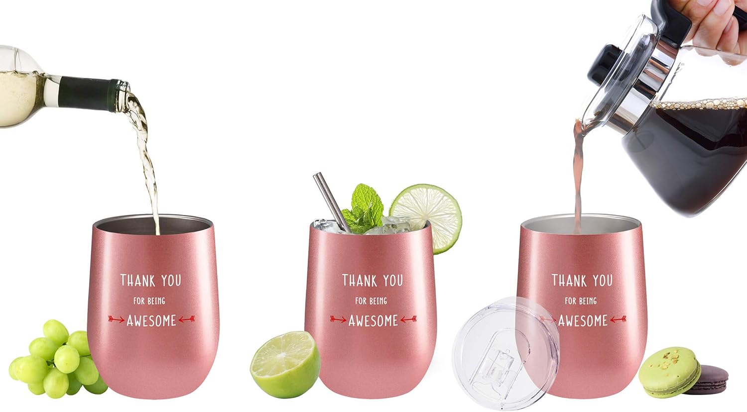 Crаzу Clеаrаnсе Thank You Gifts - Thank You for Being Awesome, Gift for Coworker, Fancyfams 12 oz Stainless Steel Wine Tumbler, Coworker Gifts for Women, Thank You Gifts for Women, Appreciation Gifts, (Rose Gold) Hоt Dеаlѕ Thank You Gifts - Thank You for Being Awesome, Gift for Coworker, Fancyfams 12 oz Stainless Steel Wine Tumbler, Coworker Gifts for Women, Thank You Gifts for Women, Appreciation Gifts, (Rose Gold)