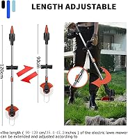 Wrneaoch 24V Akkumulátoros Fűnyíró Elektromos Szegélynyíró 15cm Vágásszélességgel 4