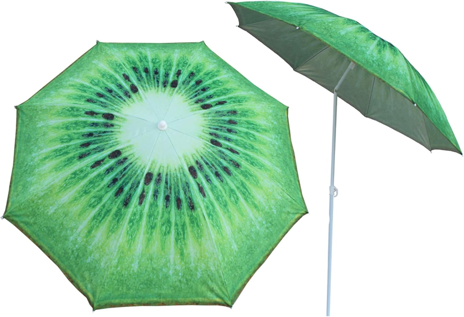 Truu Design 89022DC-KIWI Summer Kiwi, 72 x 62 inches Green Fruit Beach/Patio Umbrella