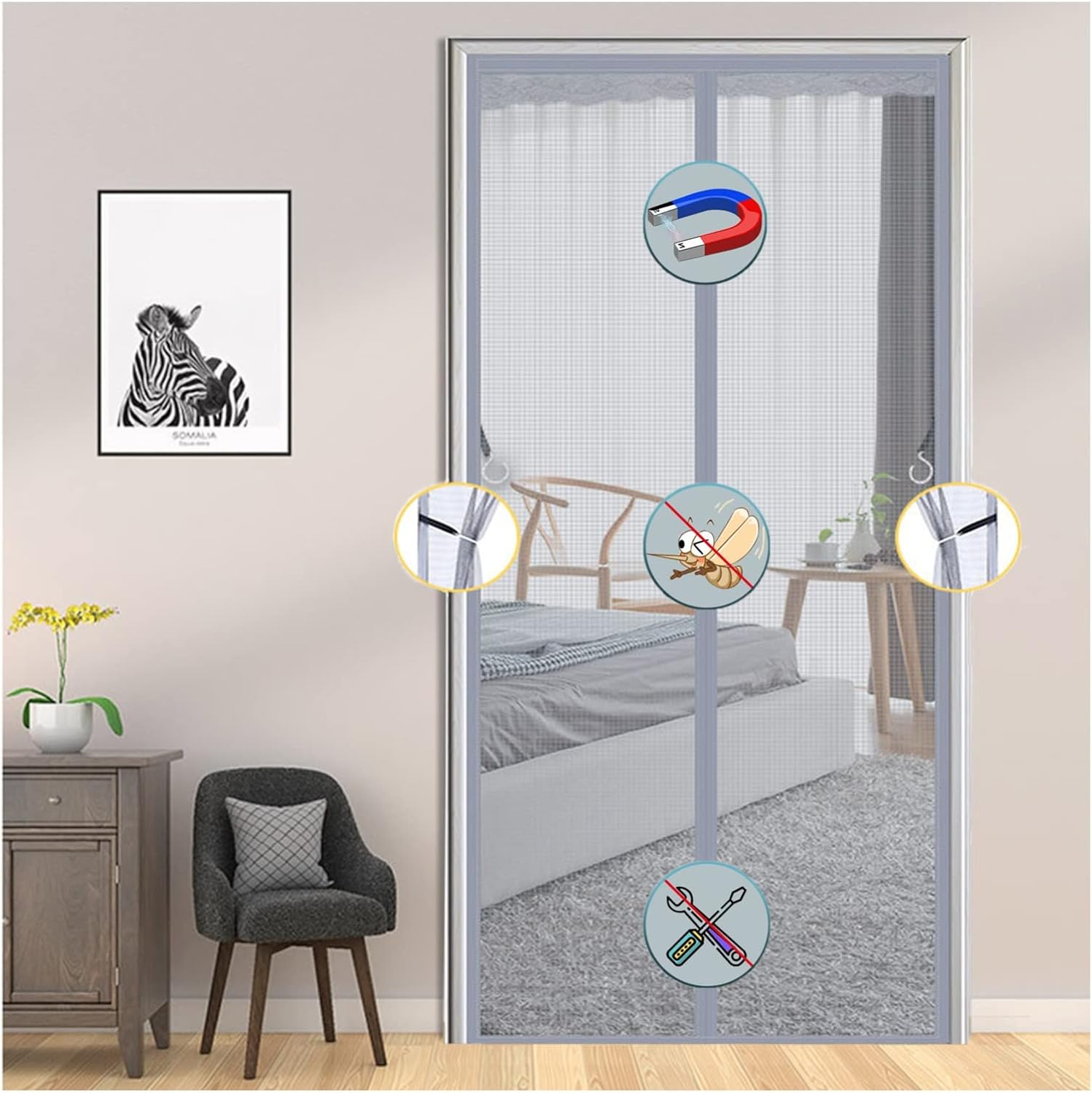 Fiberglass Screen Door with Handy Screen Door