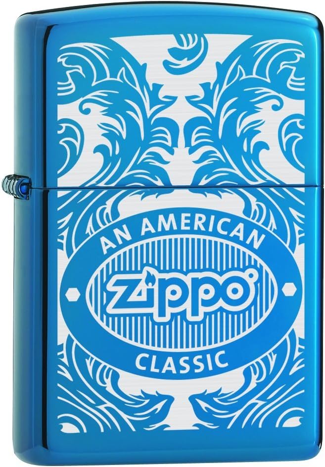Zippo Sapphire 60001112 Scroll Brass Lighter 3.5 x 1 x 5.5 cm