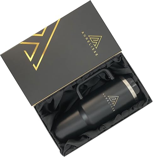 Miniatura 2 de Vaso de 40 onzas con tapa con asa y popote a prueba de fugas aislado al vacío Quencher H2.0 botella de agua reutilizable de acero inoxidable grande