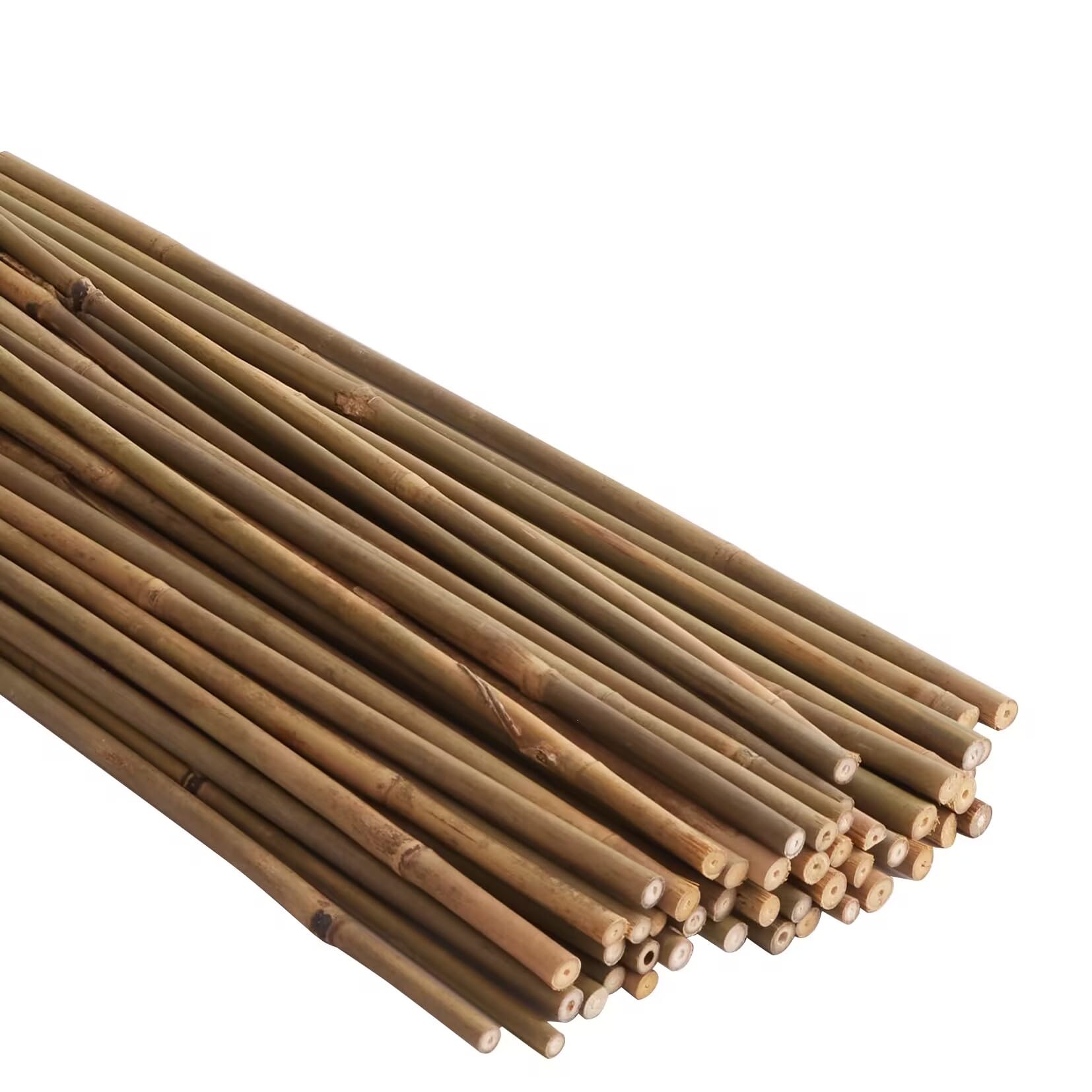50Pack Bamboo Stakes for Plants, Bamboo Poles Eco-Friendly, Plant Stakes for Tomato, Bean, Flowers,Trees Potted and Climbing Plant,Natural Garden Stakes 5.0FT Height