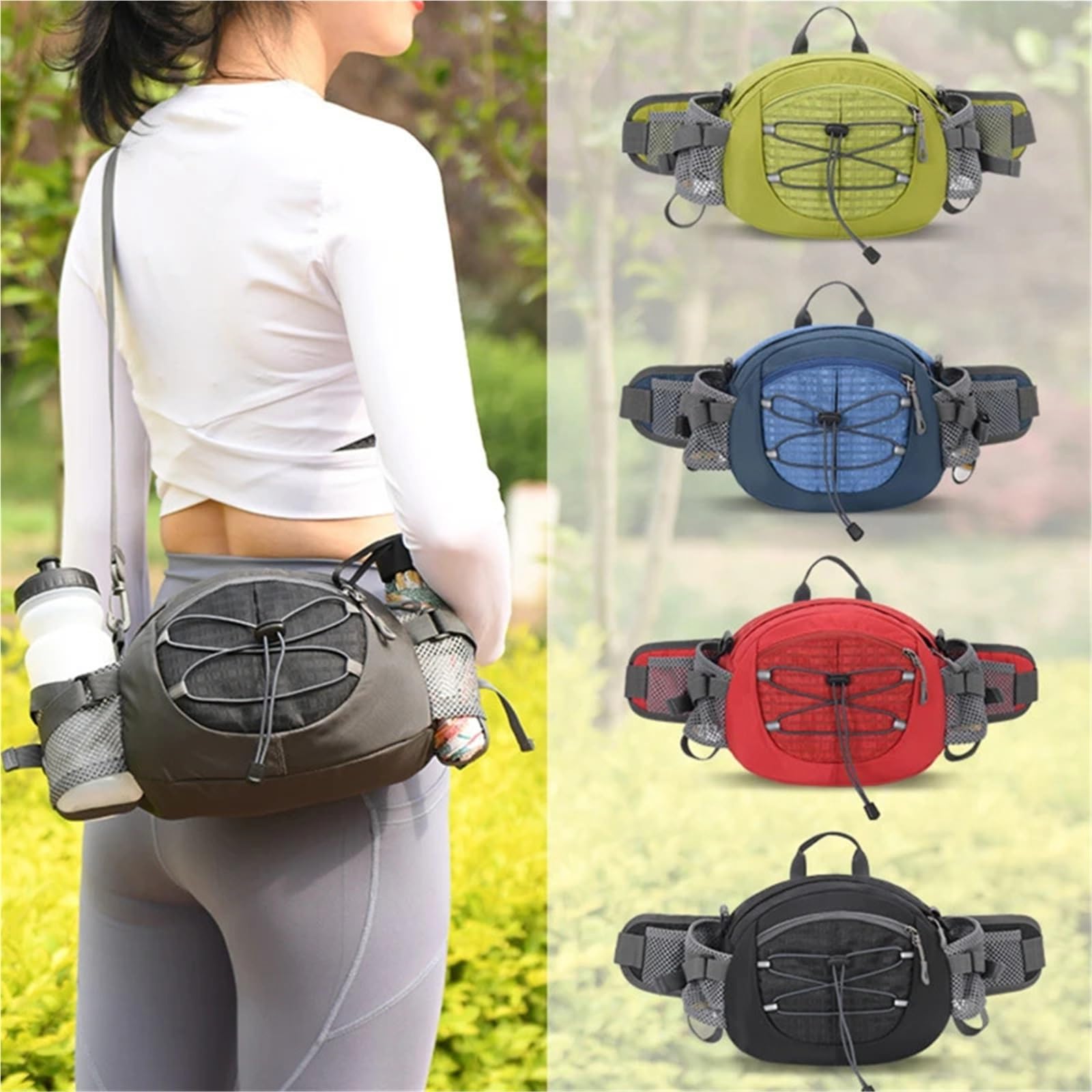 Marsupio Sportivo Marsupio da corsa da uomo Borsa a tracolla a tracolla Sport all'aria aperta Trekking Custodia for telefono Donna City Running Fitness Ciclismo Marsupi in nylon Per La Corsa, L'Escurs