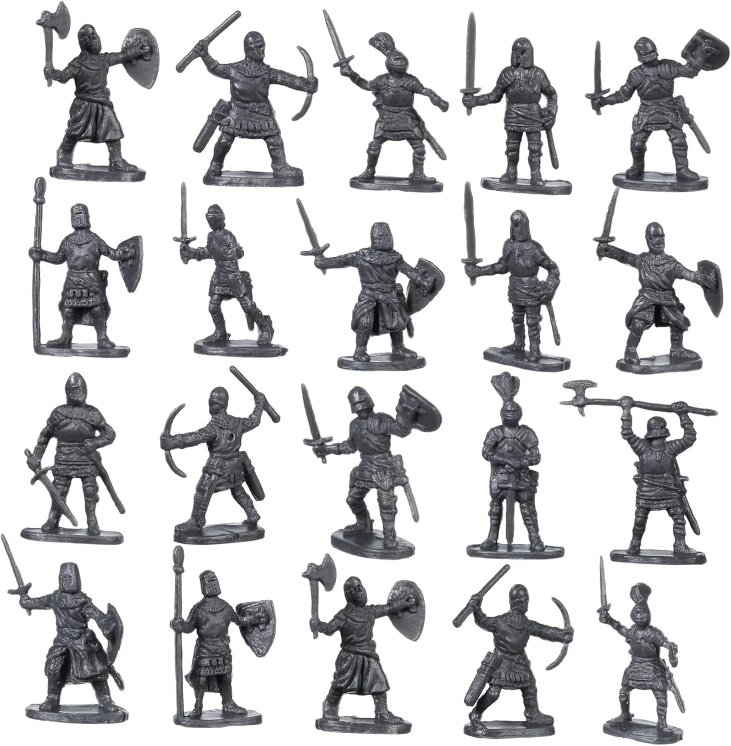 Homoyoyo 200pcs Miniature Army Men Figurines - Realistic Plastic Soldier Models for Playset & Home Decor
