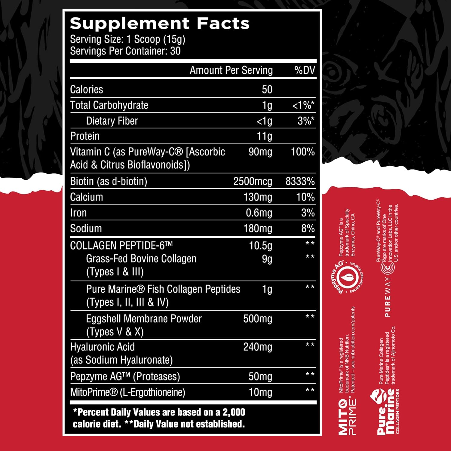 Unmatched Collagen Peptide-6 | Multi-Source Collagen Powder with Vitamin C, Biotin & Hyaluronic Acid | Supports Skin & Joint Health | 32 Servings (Vanilla Creme)