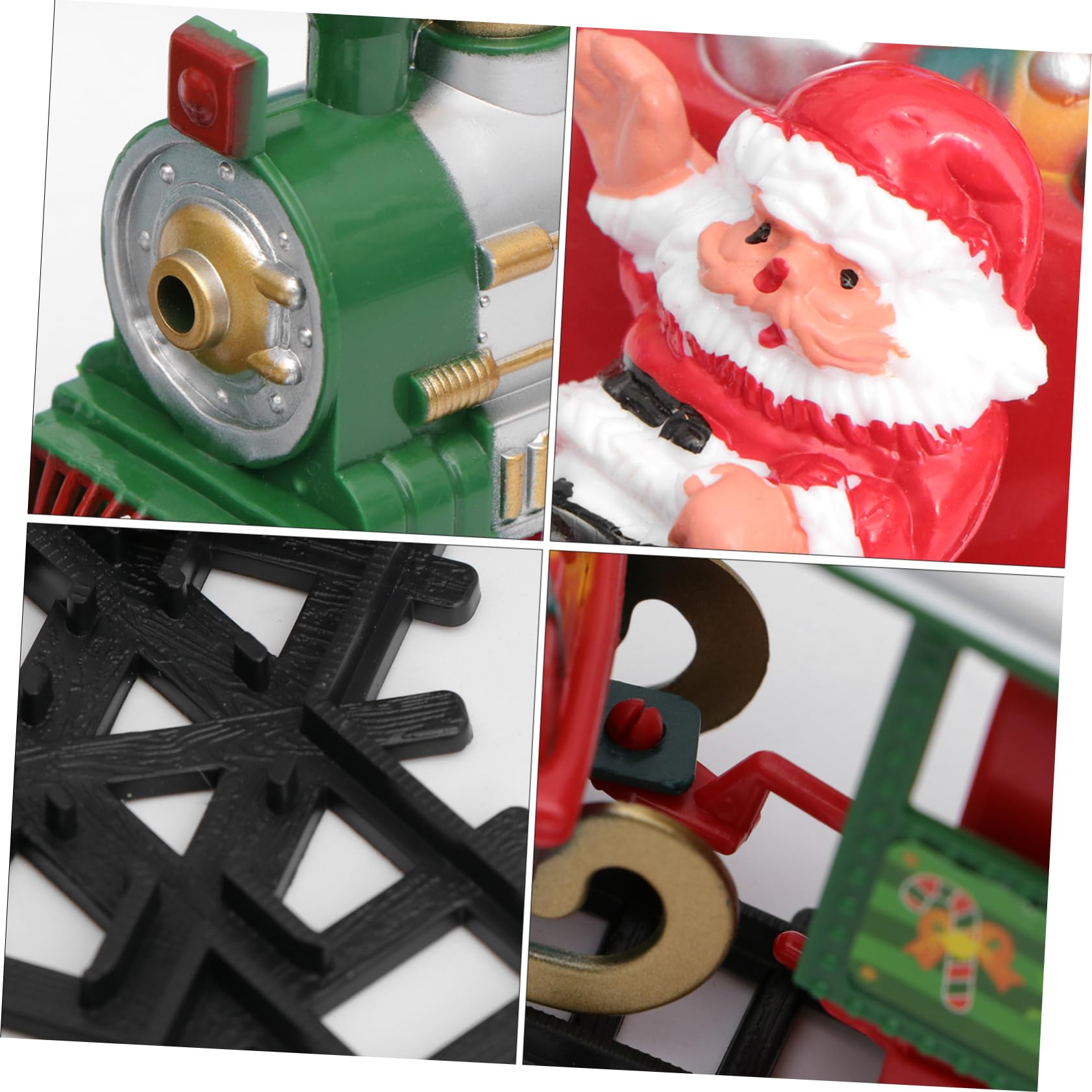 HEMOTON 2 Set Trenino Natalizio Elettrico Design Cartoon Divertente Sviluppo Manuale e Immaginativo Xmas Colori Casuali Colore Casuale
