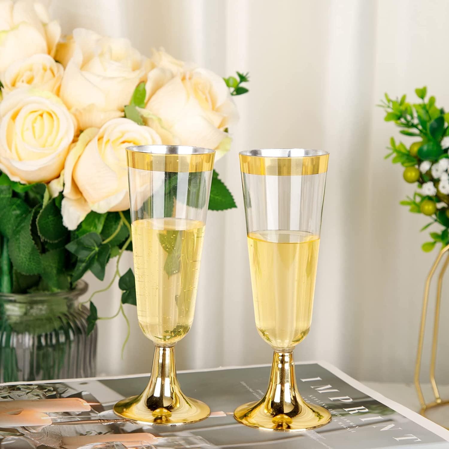 LATERN 30Pcs Plastic Champagne Flutes - Image 5