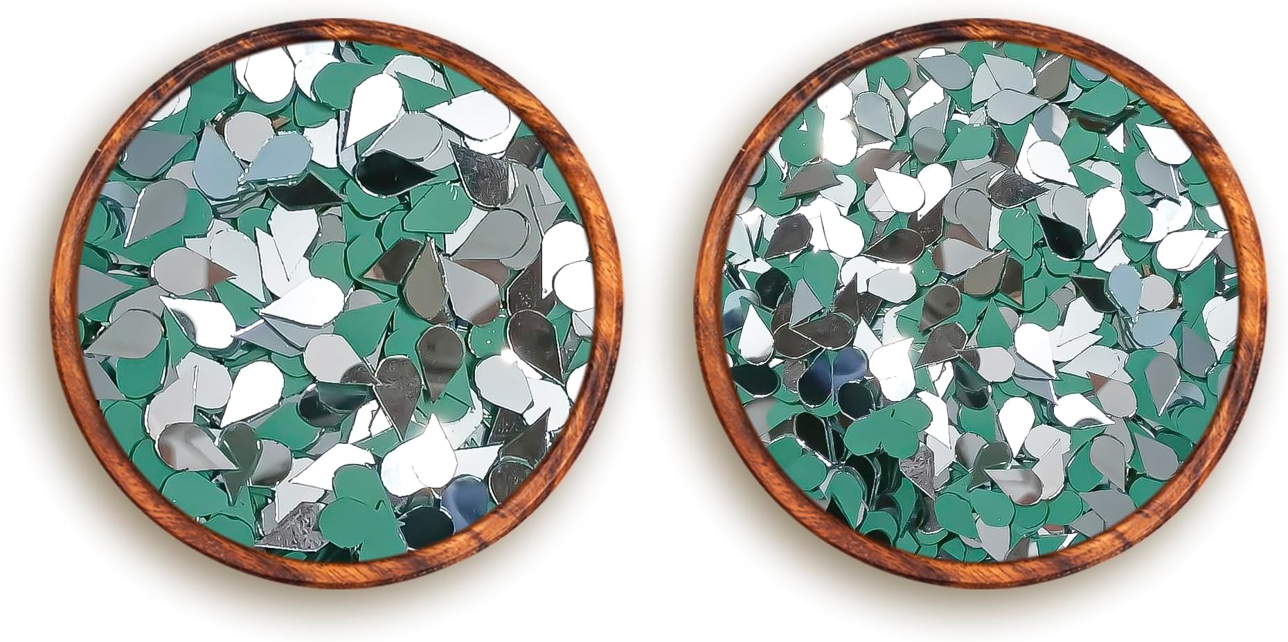 Brinda venturesBrinda ventures YAVIX Mirrors Shapes for Crafts | Perfect for Lippan, Fabric, Mandala Art, Jewelry Making | 110 Medium and 210 Small Shapes Mirrors, Total 320 (Almond Shape)