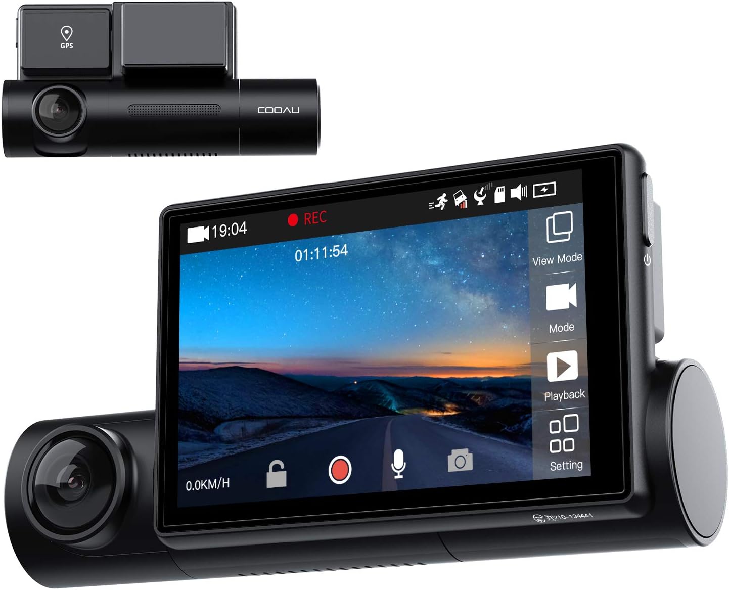 COOAU 1080P FHD Dash Cam, Smart Dash Camera for Cars, 360 Degree Rotation, Mini Car Camera Recorder with Infrared Night Vision, Supercapacitor, G-Sensor, WDR, Loop-Recording, Parking Mode