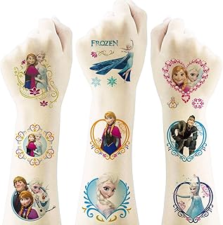 40Sheets Cartoon Frozen Temporary Tattoos for Kids Birthday Party Favors, Cute Frozen Decoration Sticker Gifts for Girl Boys Home Activity Class Prizes Carnival Christmas Rewards