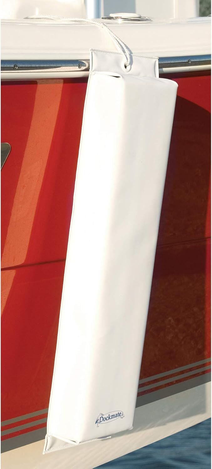 Dockmate Small Single Flat Rafting Fender | Superior Protection | High-Impact Foam | Dual Grommets | Vertical or Horizontal | Compact Design