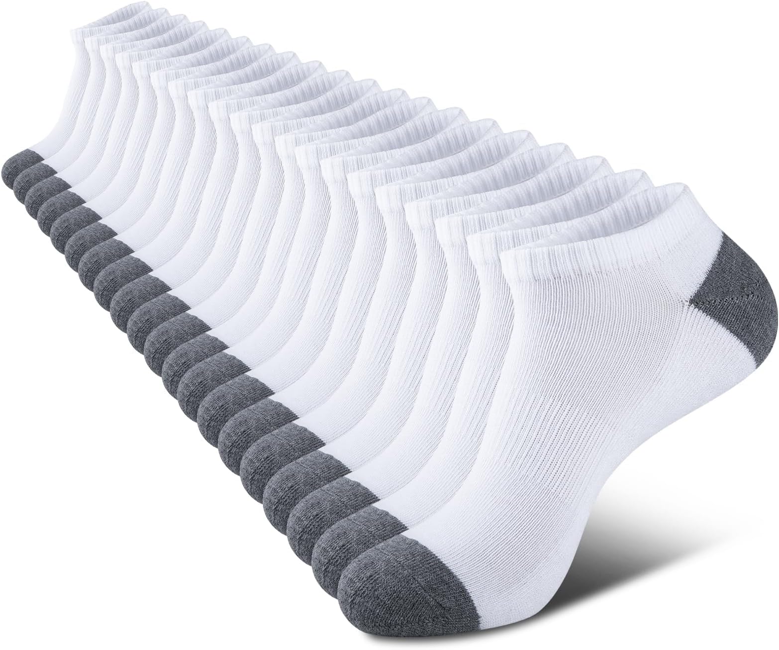 10 Pairs Mens Cushion Ankle Socks Men 10 Pack Low Cut Comfort Breathable Casual Socks