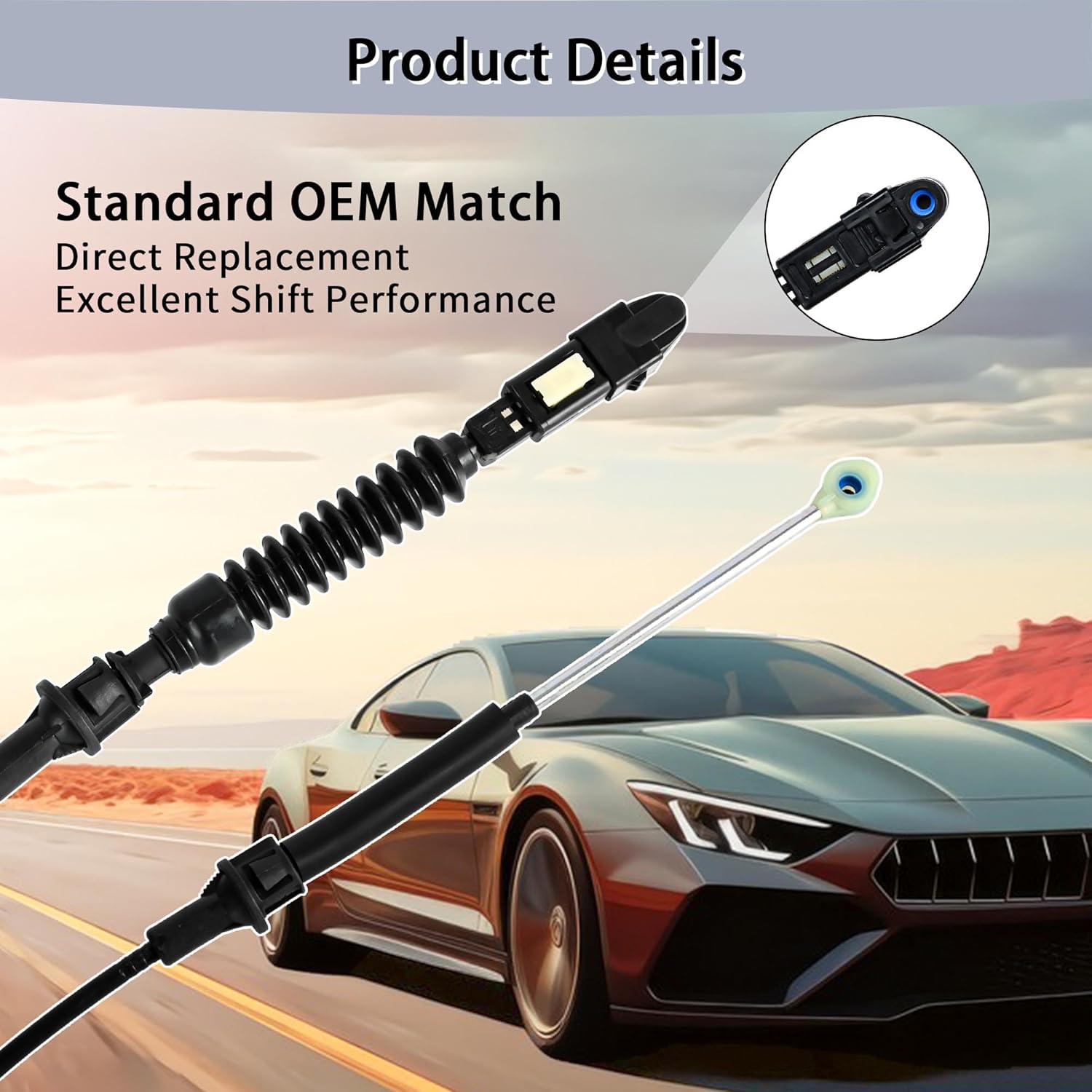 Automatic Transmission Shift Control Cable Replace 15037353 905-605, Gear Shifter Cable Compatible with Chevrolet Chevy C1500 C2500 C3500 GMC Yukon