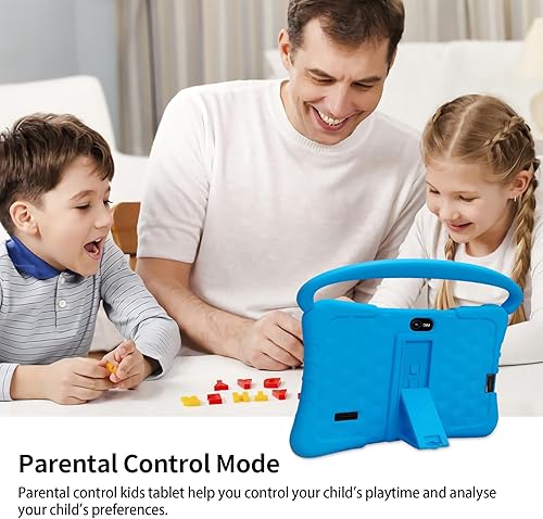 Miniatura 3 de SAIWAN Tablet Kids 7 pulgadas Android con funda a prueba de golpes, 16 GB ROM, Wi-Fi, GMS, control parental, cámara dual, tableta con BT, educativo,