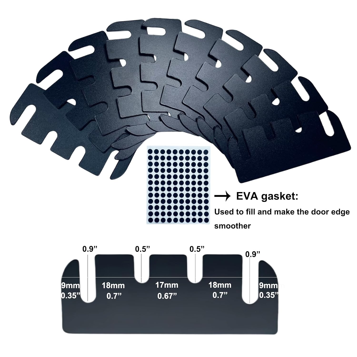 20 Pack Door Hinge Shims 4 Inch, Polycarbonate Door Spacers for Interior Alignment, DIY Gap Filling Shims to Stop Air Draft, Easy Trim Design