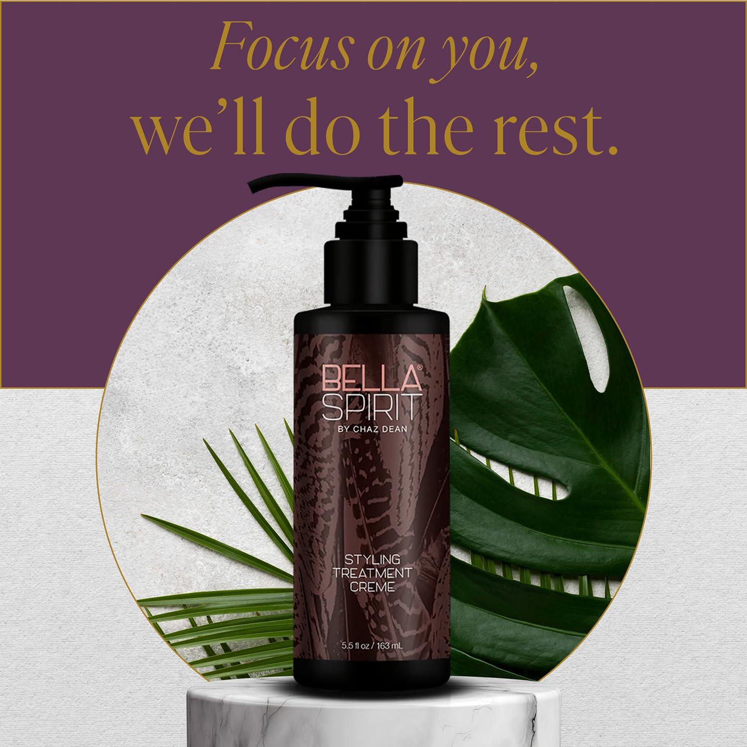 Bella Spirit by Chaz Dean Styling Treatment Creme - Styling Cream, Hair Straightener Cream for Frizzy Hair, Anti Frizz Hair Product for Styling Wavy, Curly & Straight Hair - 5.5 Fl Oz (Pack of 1)