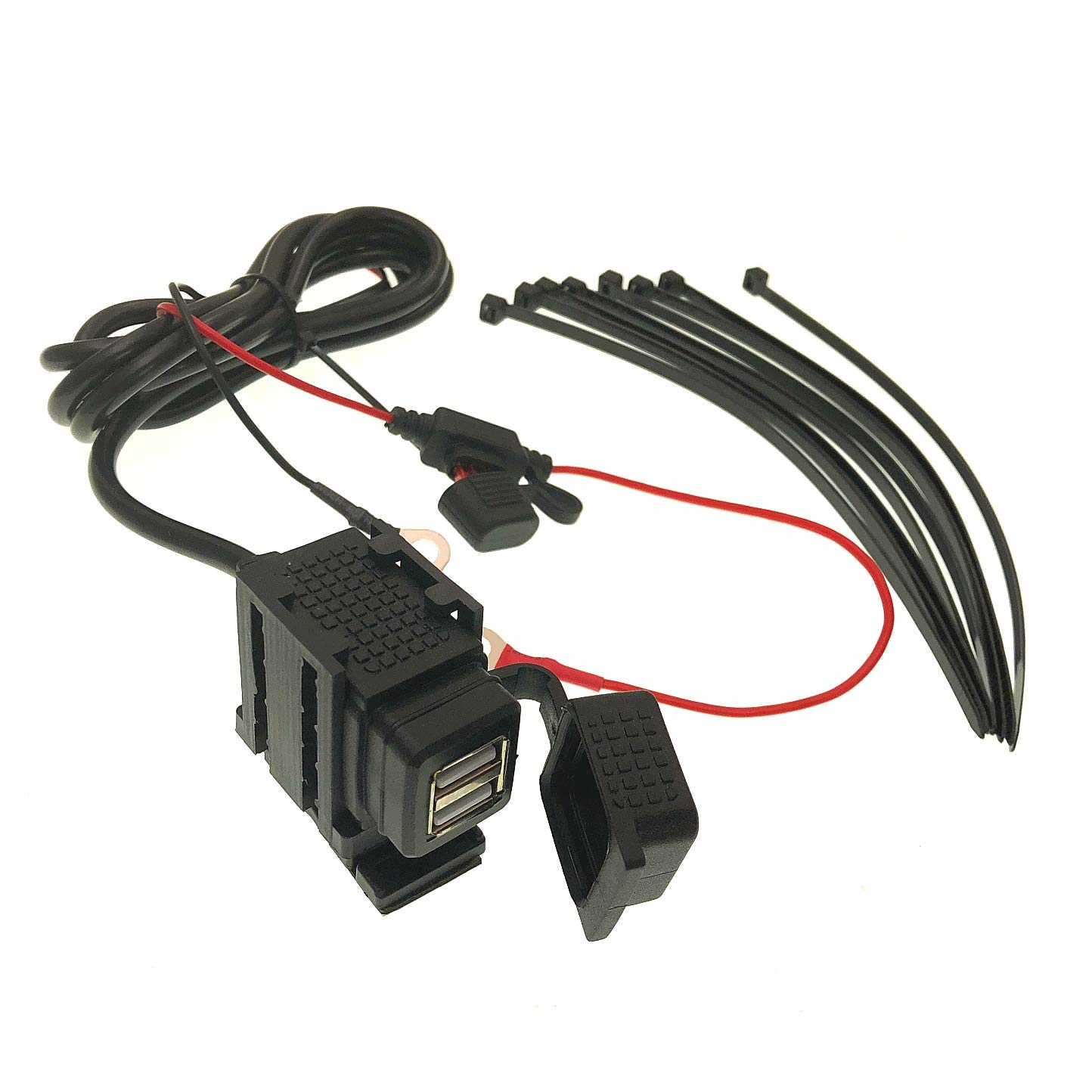 Adaptateur De Charge USB Moto 12V-24V WODHMIEY - Voltmètre, Ports USB-A Et Type-C, IP65, Installation Guidon/Rétroviseur