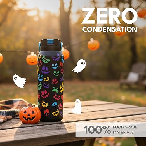 Miniatura 78 de Elemental Botella de agua aislada de 40 onzas con pajilla, botellas de agua con núcleo de acero inoxidable 100% a prueba de fugas para viajes,