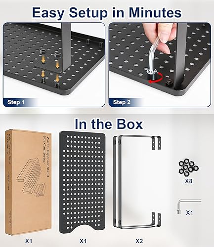 Miniatura 6 de Soporte dispensador de filtro de agua 7.7 pulgadas de ancho x 14.6 pulgadas de profundidad x 6.7 pulgadas de alto, soporte de metal diseñado para