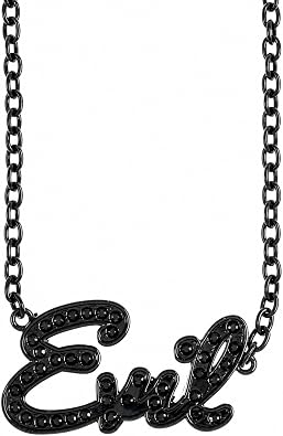 Evil Necklace with Black Rhinestones from Sourpuss Clothing