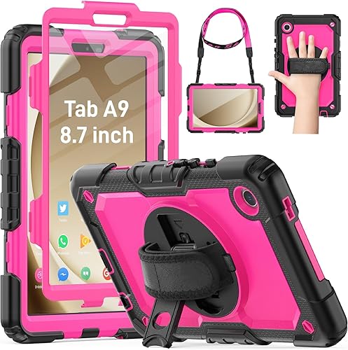 Miniatura 15 de HXCASEAC Funda para Samsung Galaxy Tab A9+ Plus de 11 pulgadas, protectora con protector de pantalla/correa de mano/soporte para bolígrafo,