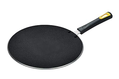 Anjali Stainless Steel Non-Stick Roti Tava, 27.5cm (Black)
