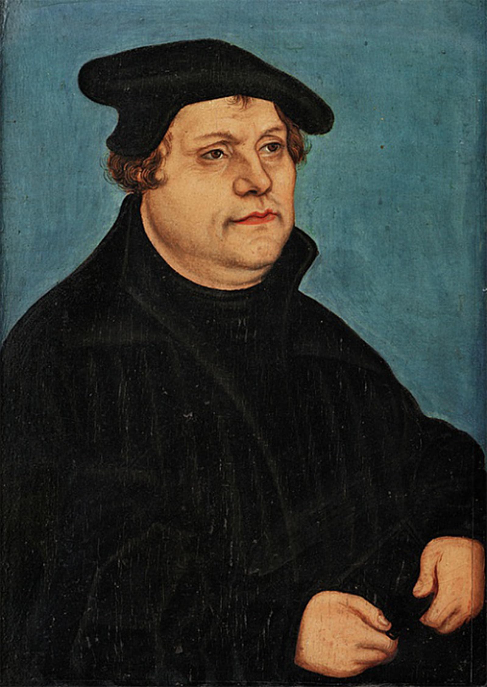 SERENDIPITP Abstract Painting Mural Print Picture Wall Decor Painting Portrait of Luther by Lucas Cranach the Elder Vintage Wall Artwork for Home Decor 60x90cm
