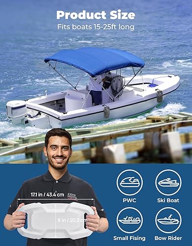 Miniatura 6 de KEMIMOTO Parachoques de lancha para acoplamiento mejorados para lancha, apto para lancha baja, Jon Boat y pontón